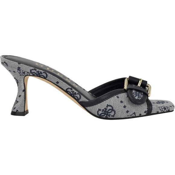 🆕Women's Dista Heeled Sandal Dark Blue Faux Leather Logo 401 - Elegant & Chic - Picture 6 of 6